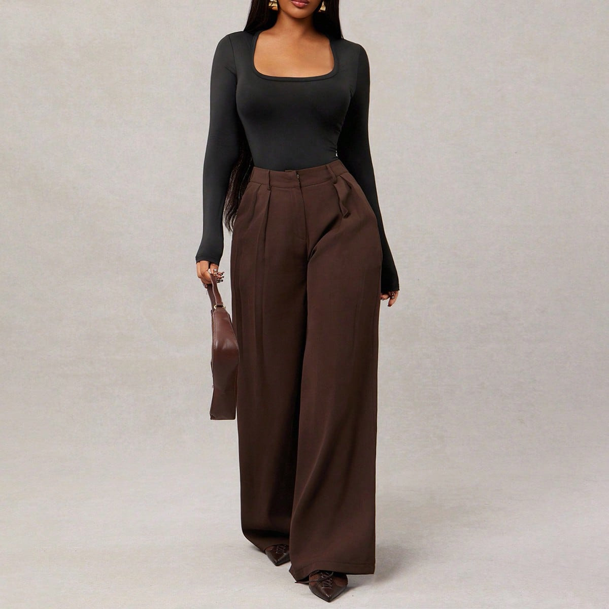 2 Items

Women Blouses & Shirts

Women Suit Pants
2 Items

Women Bodysuits

Women Suit Pants
2 Items

Women Blouses & Shirts

Women Suit Pants
2 Items

Women Suit Pants

Women T-Shirts
$21.38
-28%
$29.69
Pay now, in 4 payments of $5.34, or pay over time with monthly financing.


Save $1.07 off this item after joining.
Radiana Women's Minimalist Fashion Dark Coffee Oversized Wide Leg Pants, Commuter Trousers Brown Wide Leg Pants For Women High Waisted Wide Leg Pants Brown Suit Pants,Fall Brown High Waisted Pants Brown Pants For Women
4.86
(500+)
Color: Coffee Brown


Size
US
2 (XS)
4 (S)
6 (M)
8/10 (L)
12 (XL)
Petite
Petite Curve
Curve
Tall Curve
Check My Size
Size Guide
Not your size? Tell me your size
More Options
Pocket
 | SHEIN