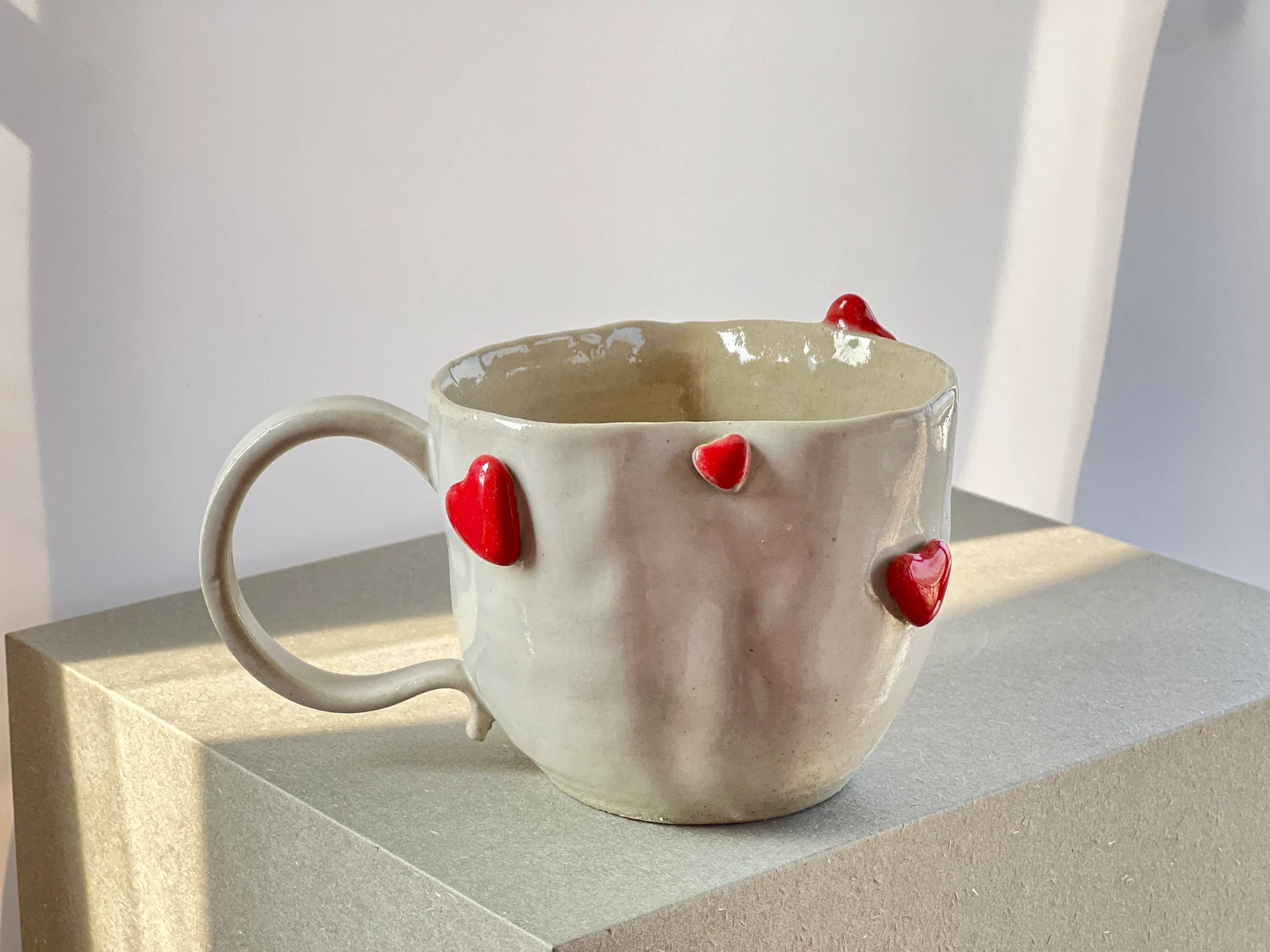 Personalized Love Ceramic Mug, Handmade Ceramic Mug (10 oz), Pottery Coffee Mug, Heart Mug, Gift ... | Etsy (US)