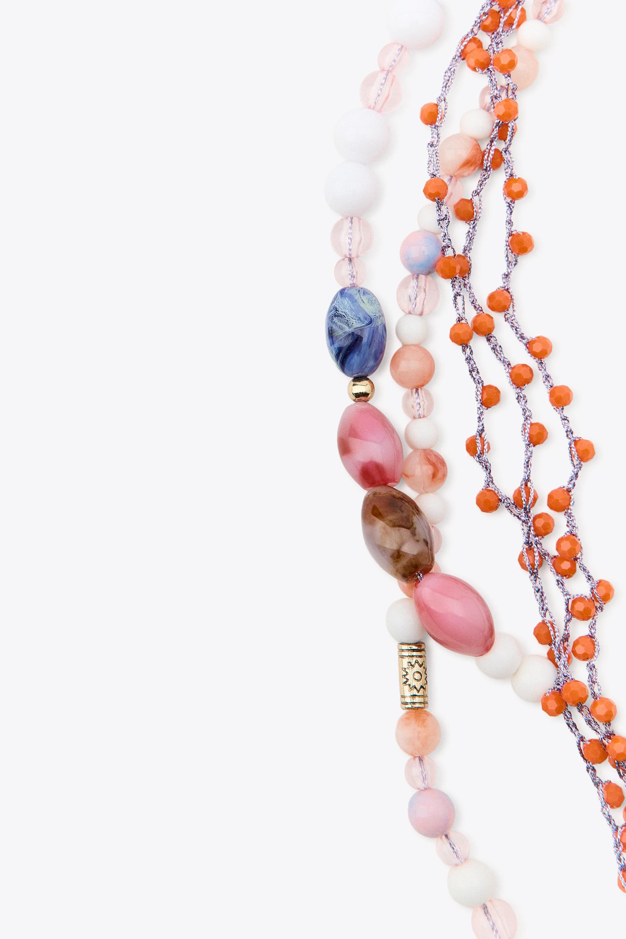 MARINE CHARM BEAD NECKLACE | Zara UK