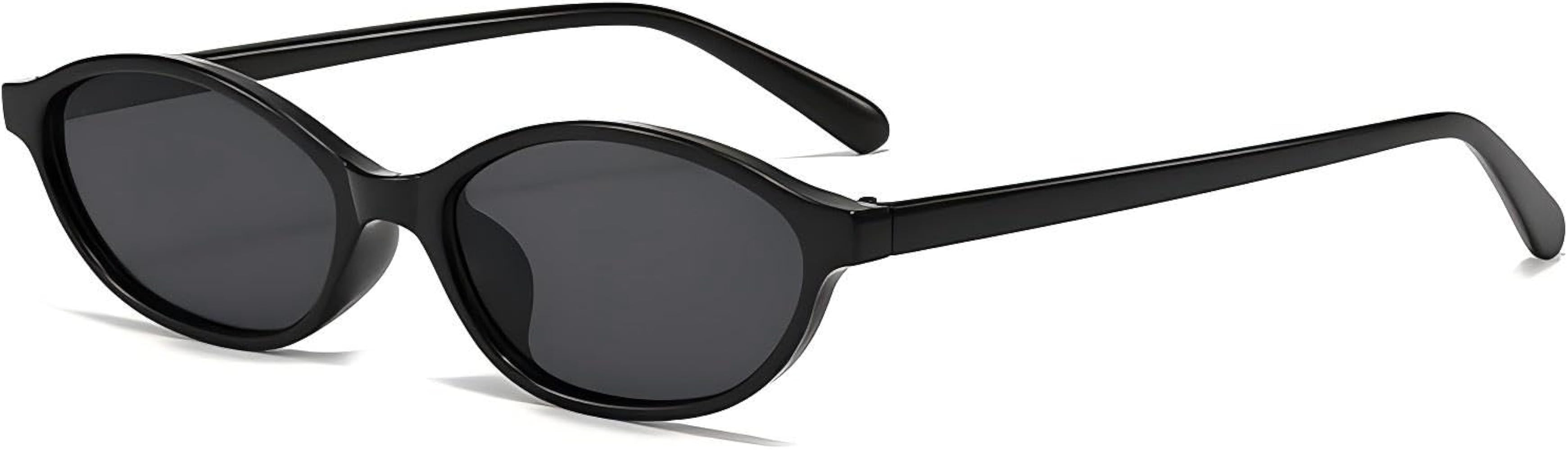 Vintage Trendy Oval Sunglasses for Women Chic Cat Eye 90s Sunnies Lightweight Narrow Shades SunGl... | Amazon (CA)