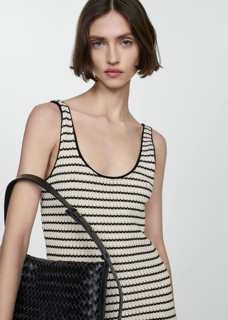 Side slit knit dress -  Women | Mango United Kingdom | MANGO (UK)