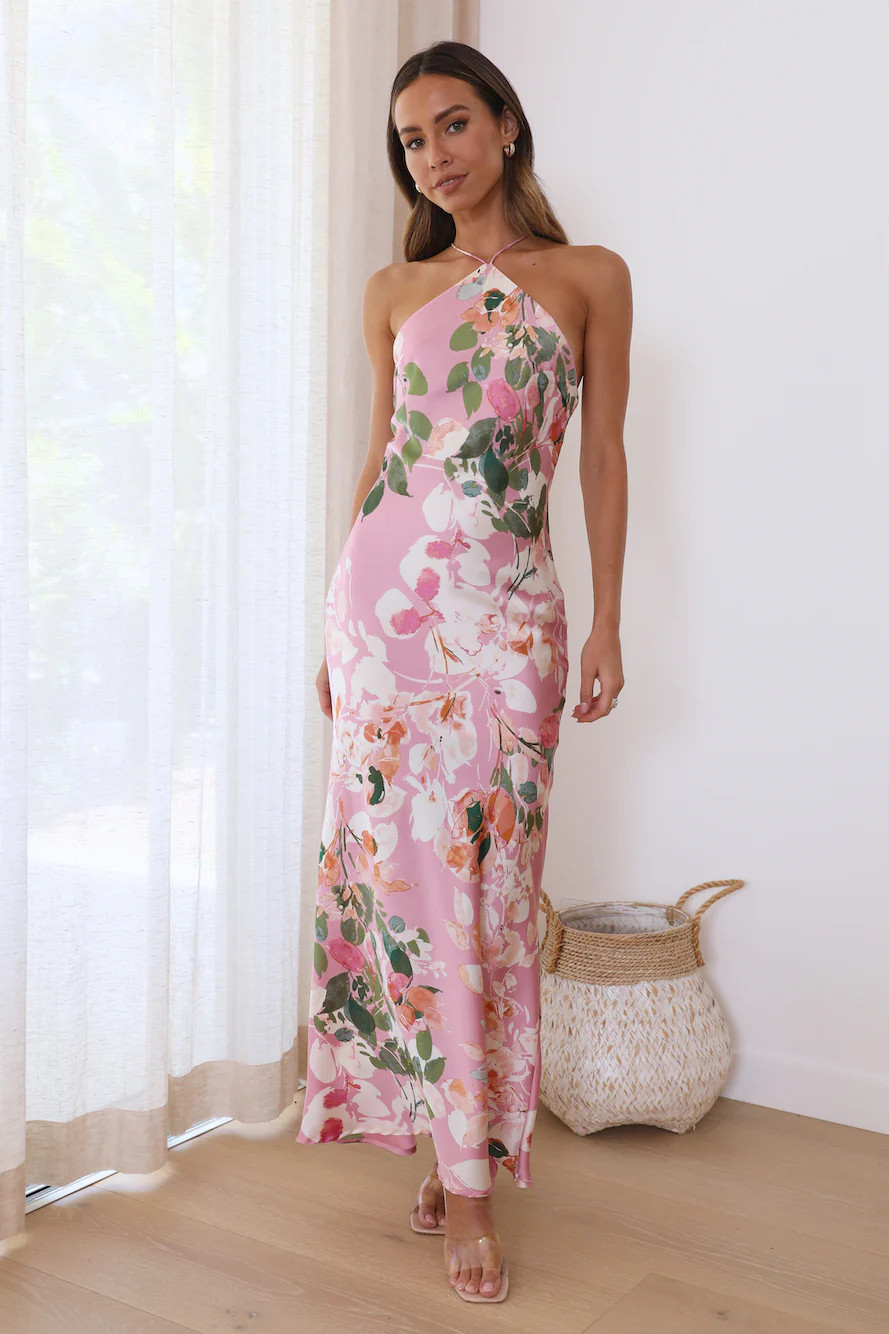 Feeling Moody Maxi Dress Pink | Hello Molly (AU)