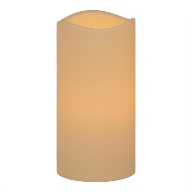 6x12 Ivory Soft Touch Flameless LED Pillar Candle | World Market