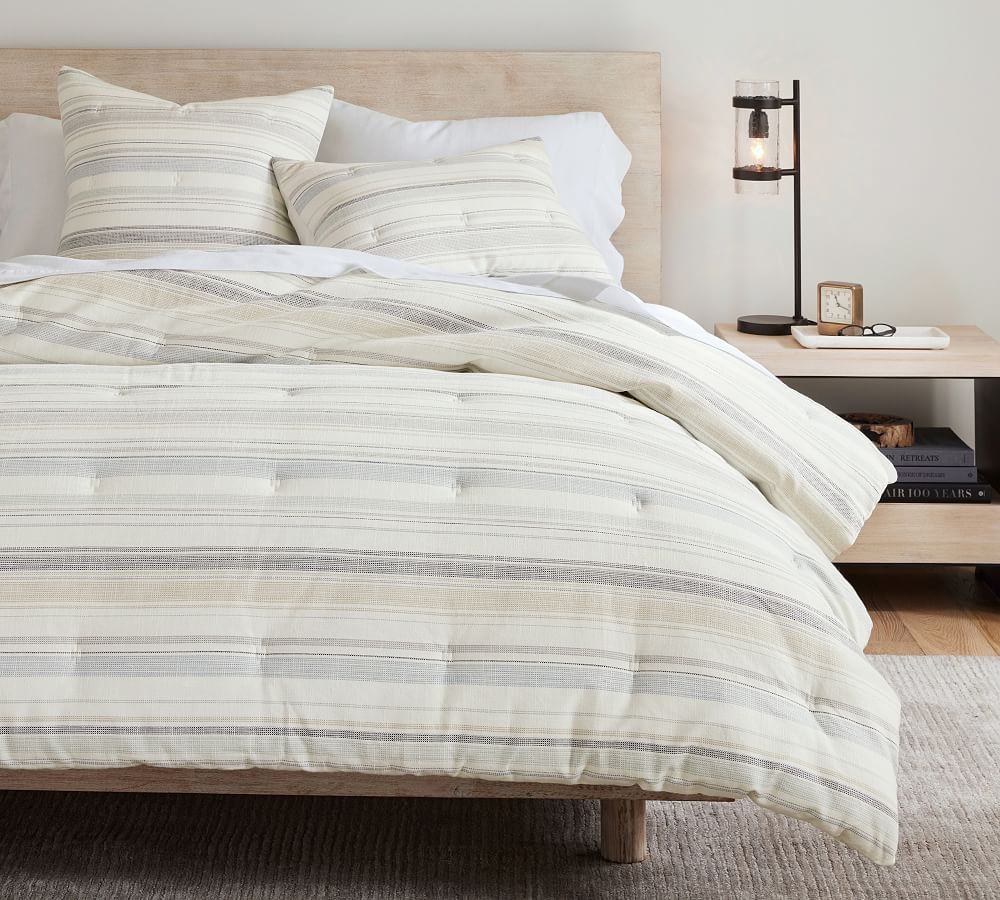 Clayton Striped Comforter | Pottery Barn (US)