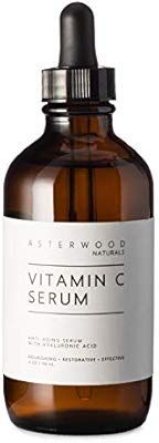 Vitamin C Serum 4 oz with Organic Hyaluronic Acid, Lighten Sun Spots, Anti Aging, Anti Wrinkle, L... | Amazon (US)