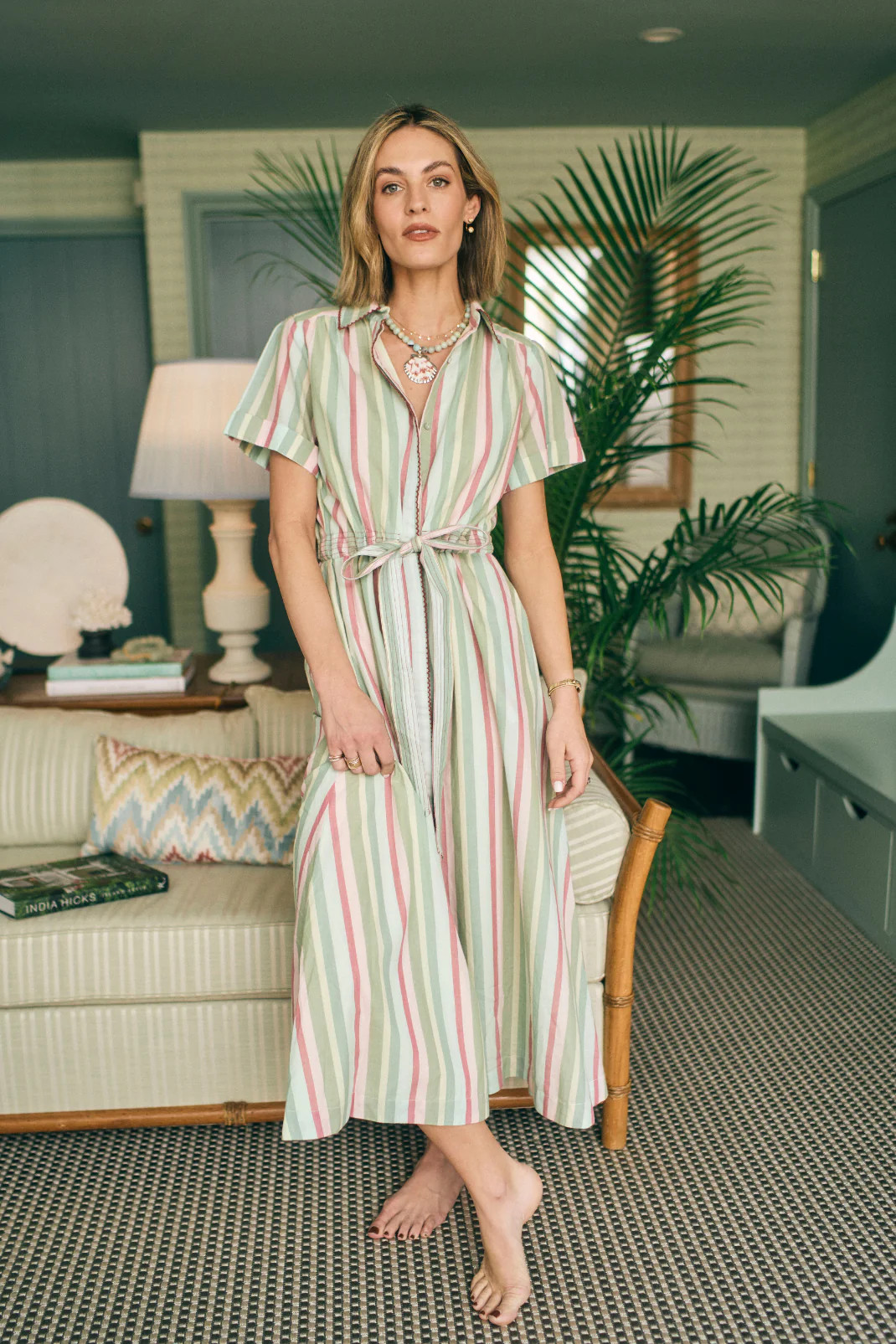 Maggie Dress in Seaglass Stripe | Baybala