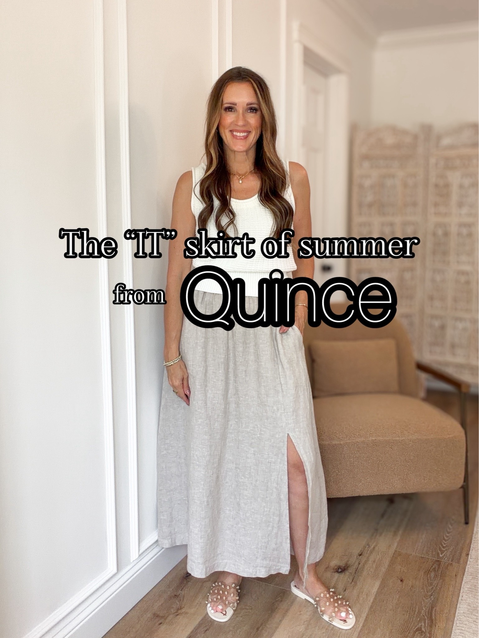 @Quince has become one of my favorite places for elevated summer looks that are comfy enough for every day, chic enough to leave the house. Meet the “IT” skirt of summer!

#quincepartner

#LTKootd #LTKgrwm #LTKOver40