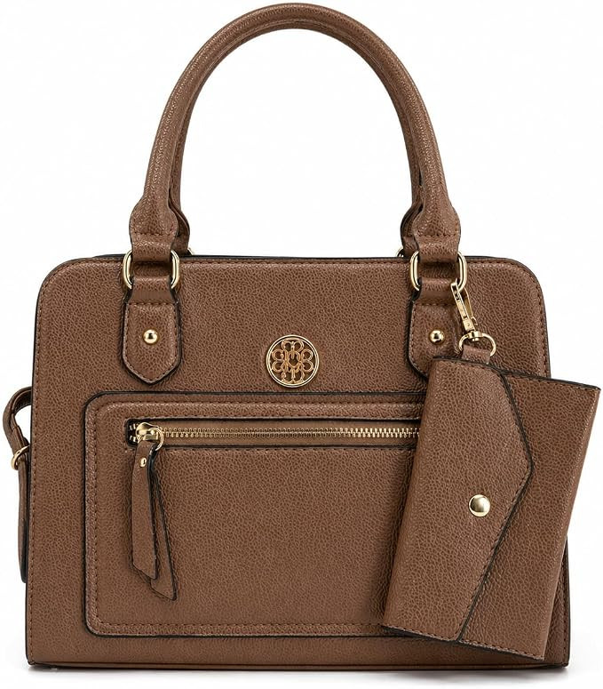 Bolsa Feminina Couro PU Com Carteira Porta Cartão e Alça Removível 27x21cm Uso Diário | Amazon (BR)
