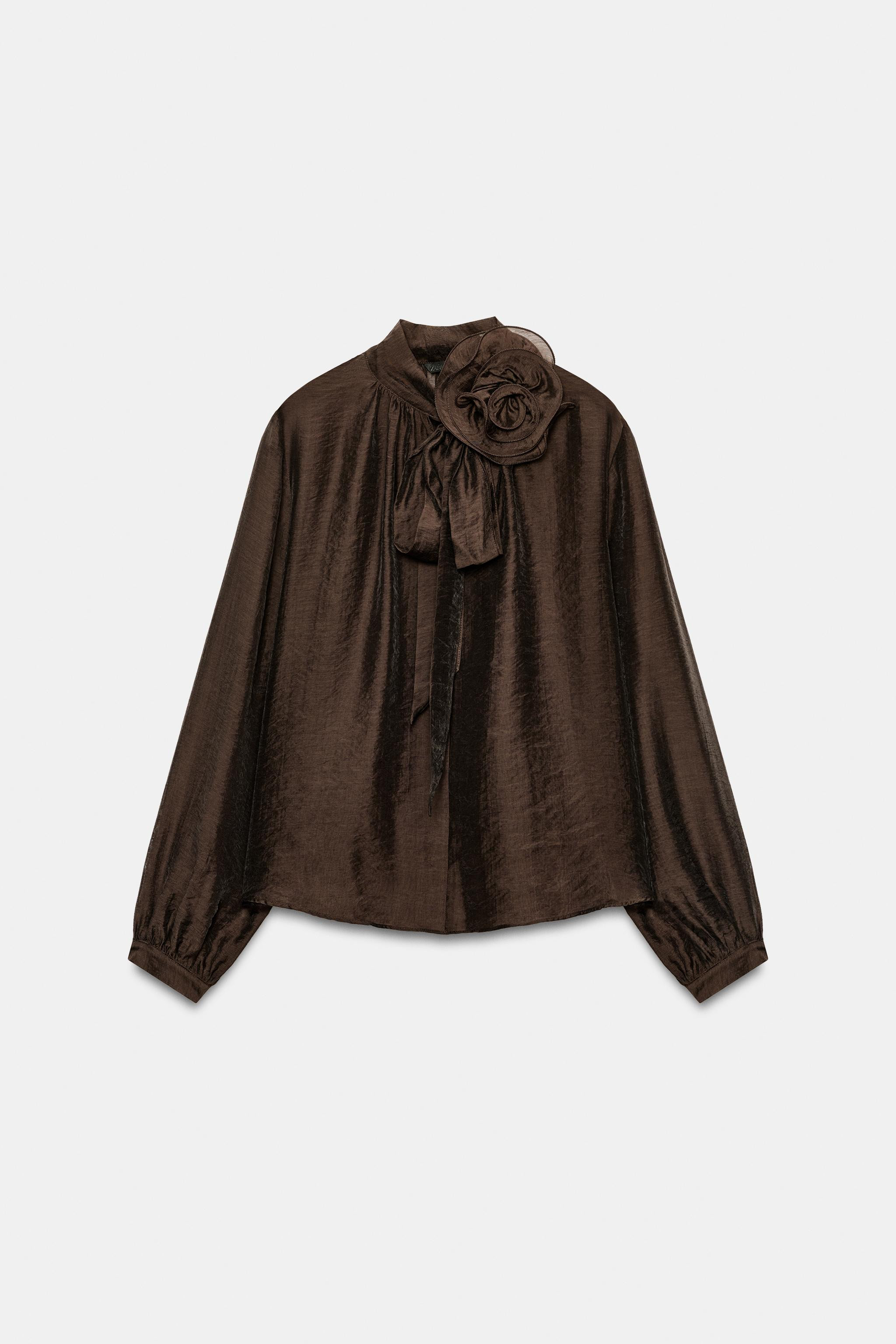 FLORAL TIE BLOUSE | Zara US