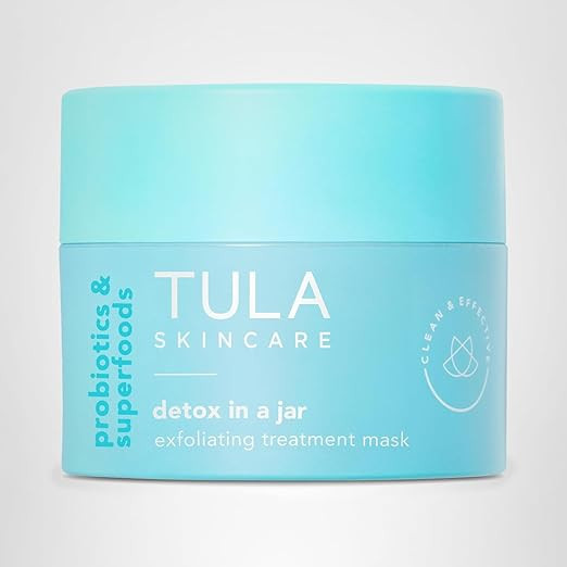 TULA Skin Care Detox in a Jar - Exfoliating Treatment Mask with Hydrating Vitamin E, Soybean Oil ... | Amazon (US)