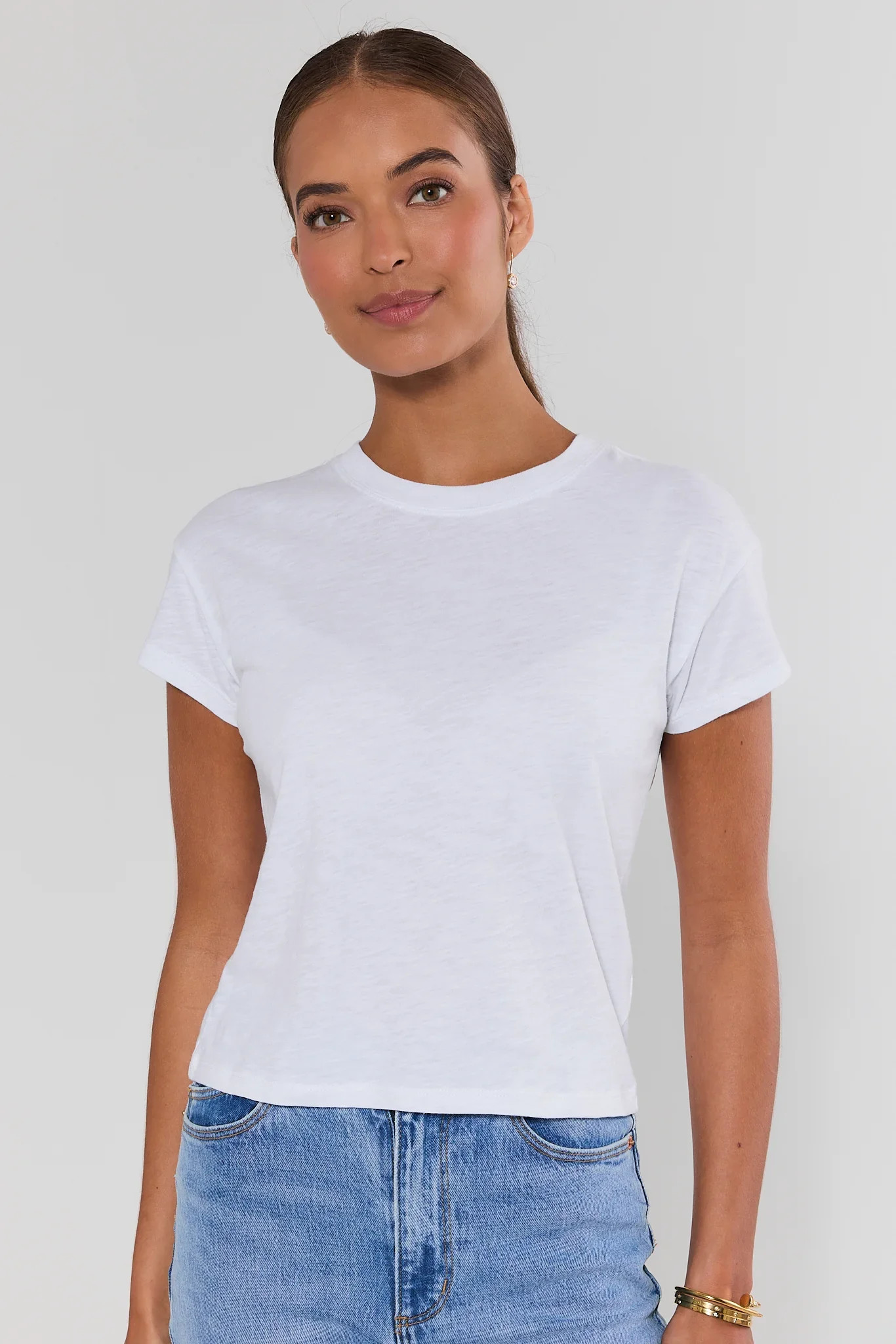 White Modern Slub Tee | Avara
