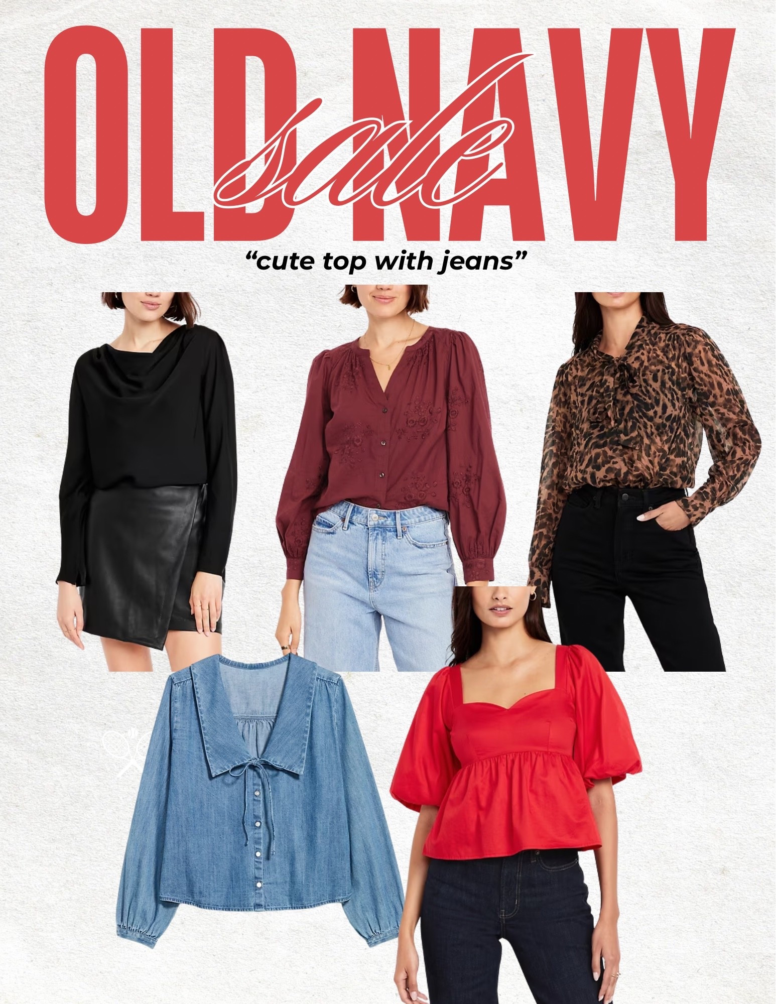It’s giving “Cute top with jeans” old navy