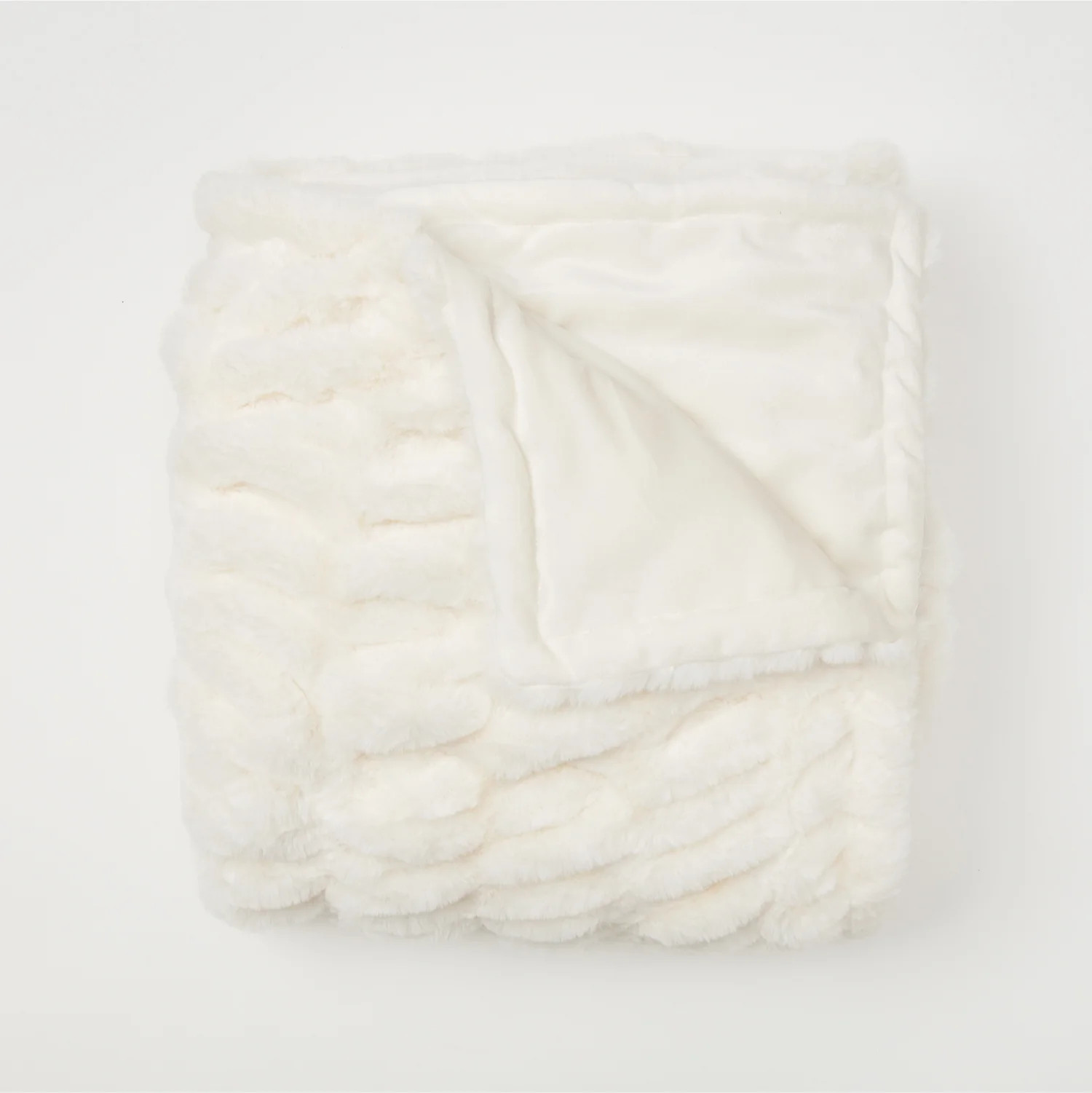 Leah Ruched Faux Fur Throw Blanket | Dorm Essentials - Dormify | Dormify