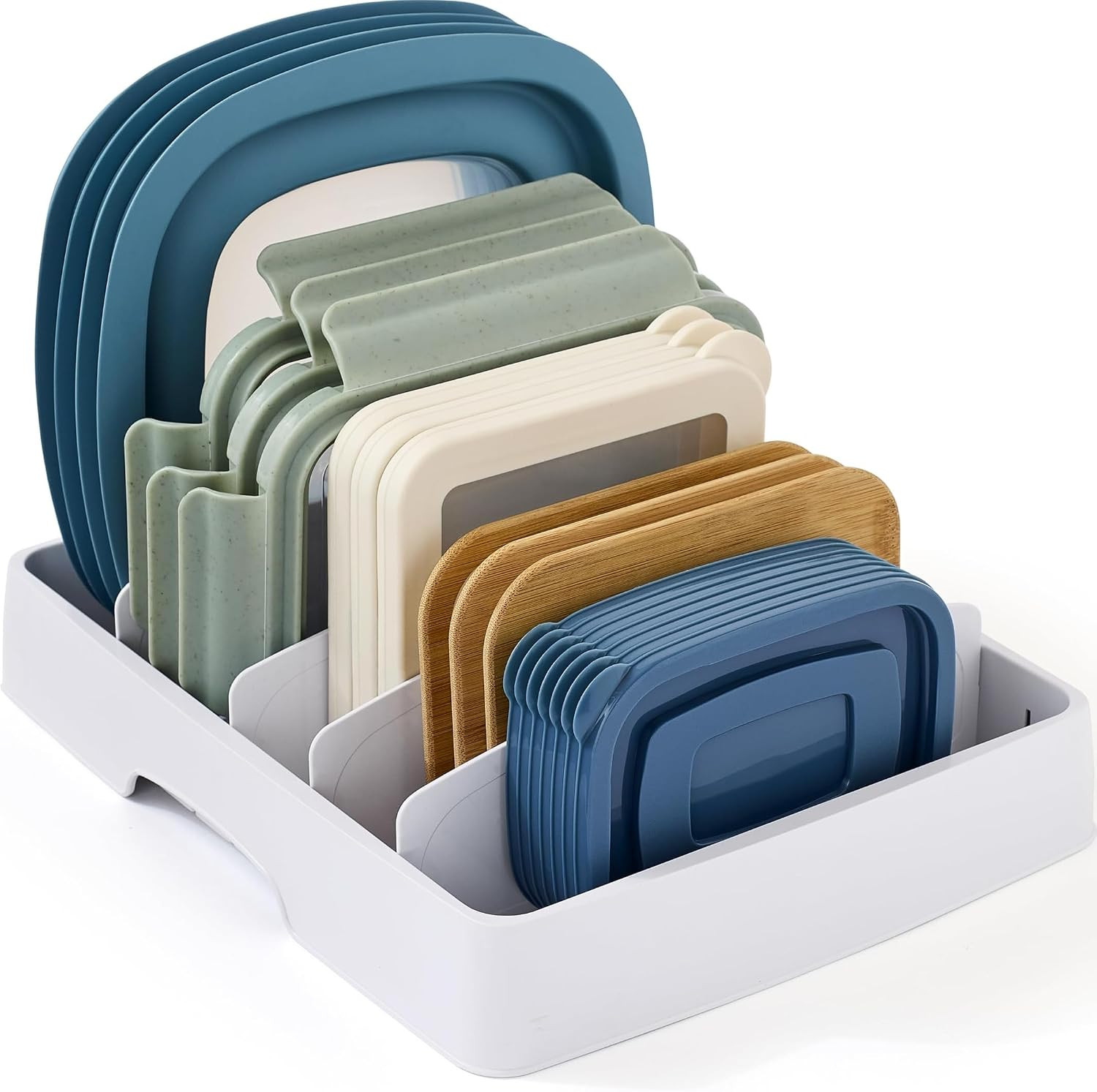 YouCopia StoraLid Adjustable Food Container Lid Organizer for Kitchen Cabinet Storage, Large | Amazon (US)