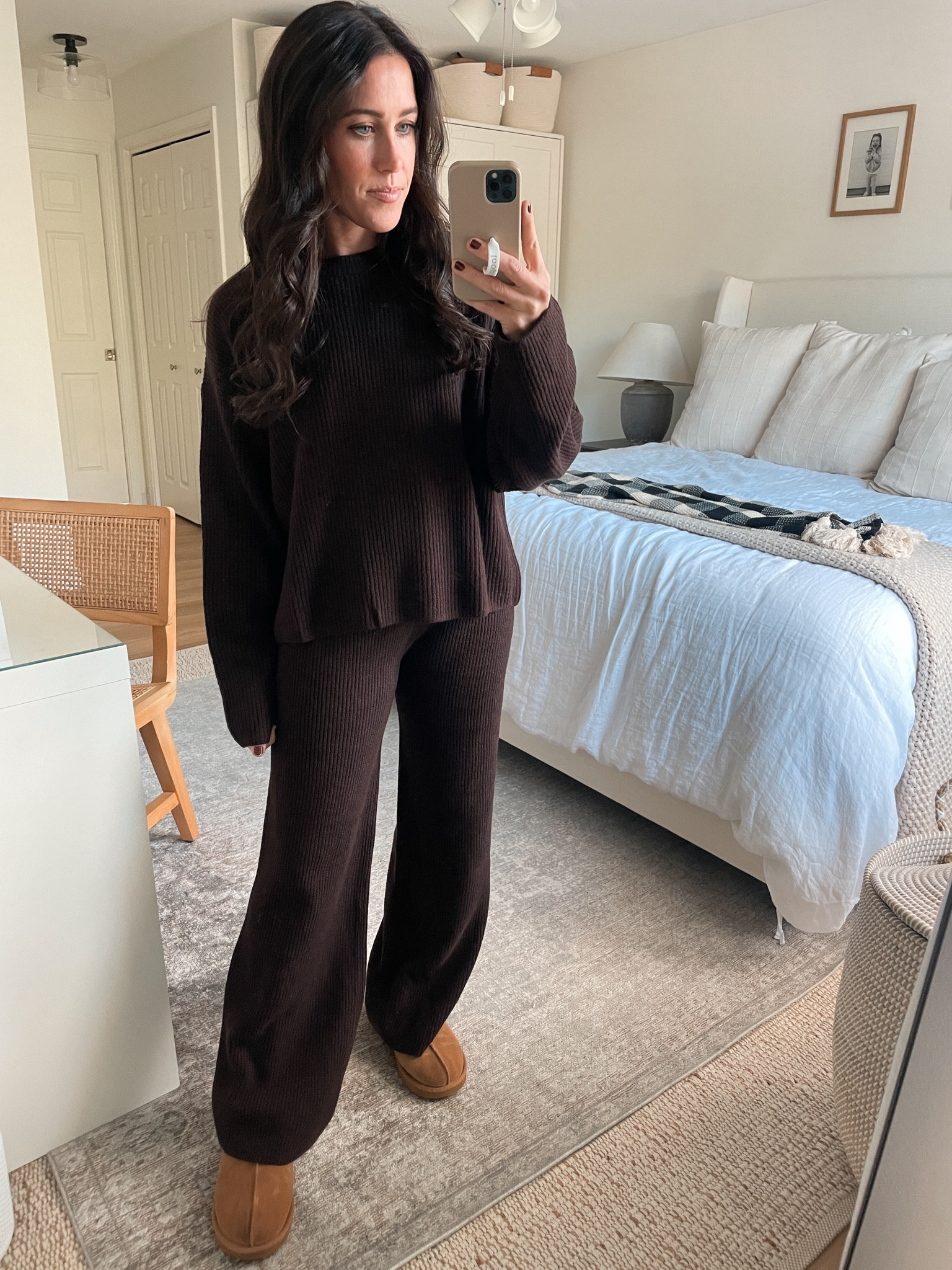 Gap lounge
Sweater - small
Pants - XS 

#LTKSeasonal #LTKStyleTip #LTKFindsUnder100