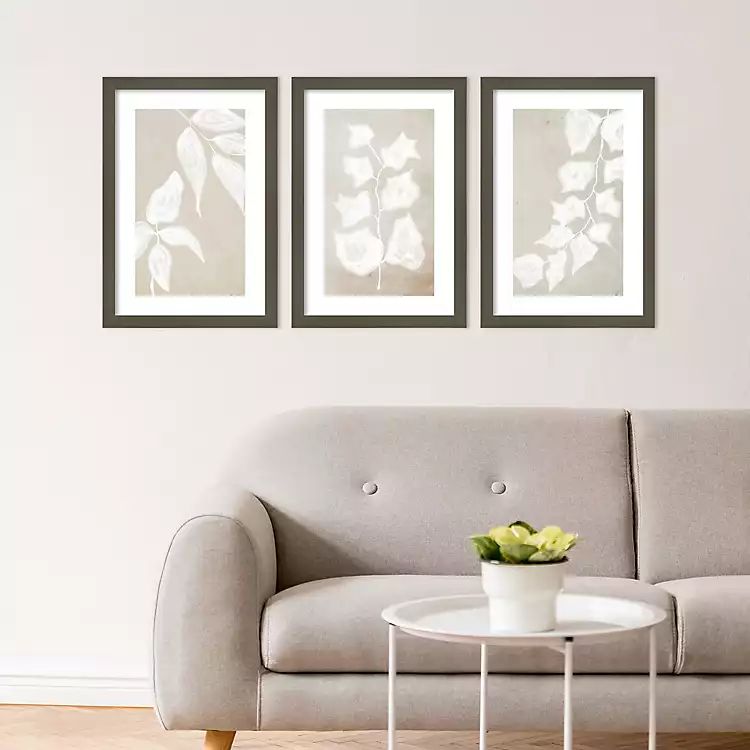 Paper Bark 3-pc. Framed Wall Art Set | Kirkland's Home