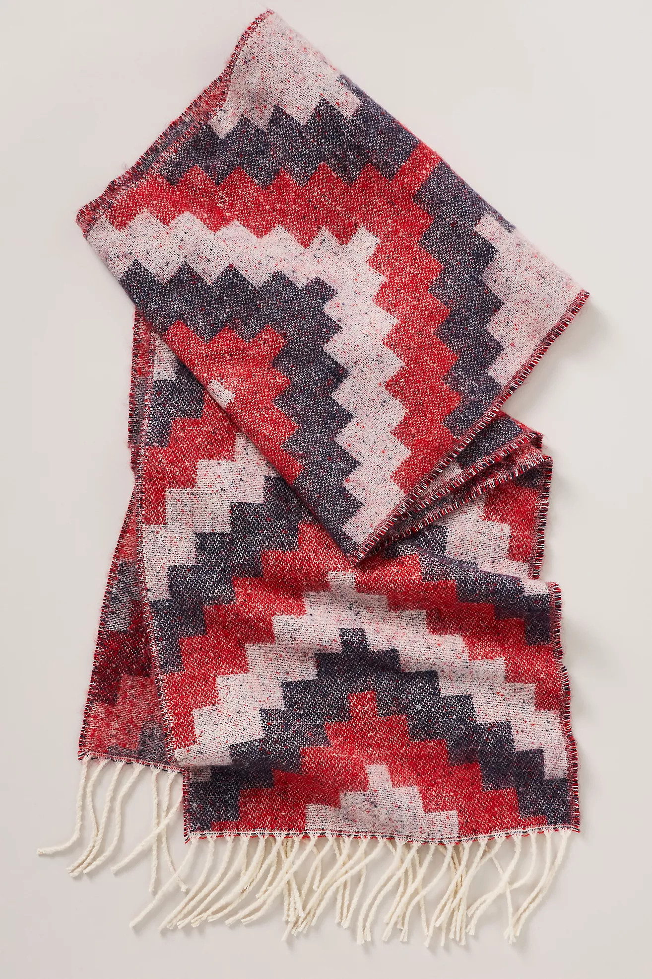 By Anthropologie Graphic Brushed Fringe Scarf | Anthropologie (US)