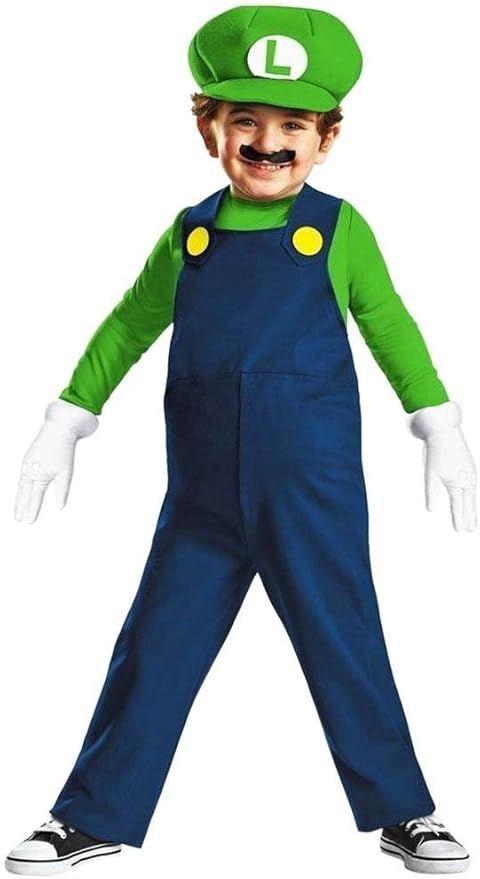 Nintendo Super Mario Brothers Luigi Boys Toddler Costume, Small/2T | Amazon (US)