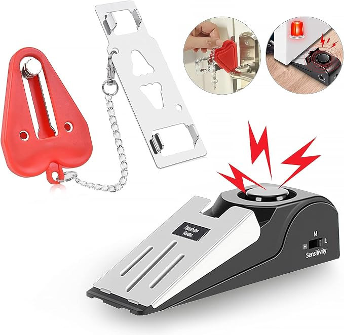 MBBEST Portable Door Lock & Door Stop Alarm,Dual Protection Security Door Kit,Door ​Security De... | Amazon (US)