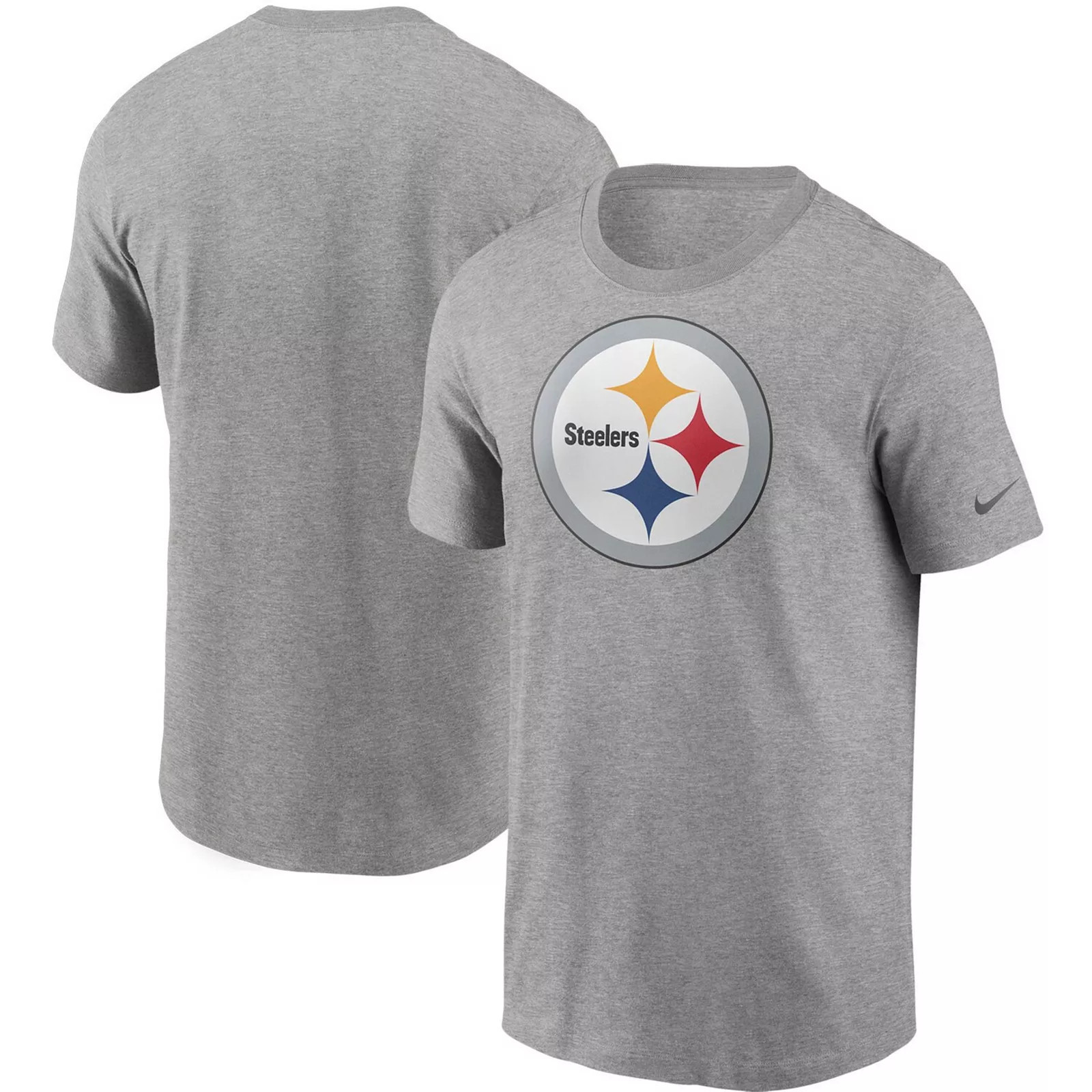 Men's Nike Heathered Gray Pittsburgh Steelers Primary Logo T-Shirt, Size: Small, Grey | Kohl's