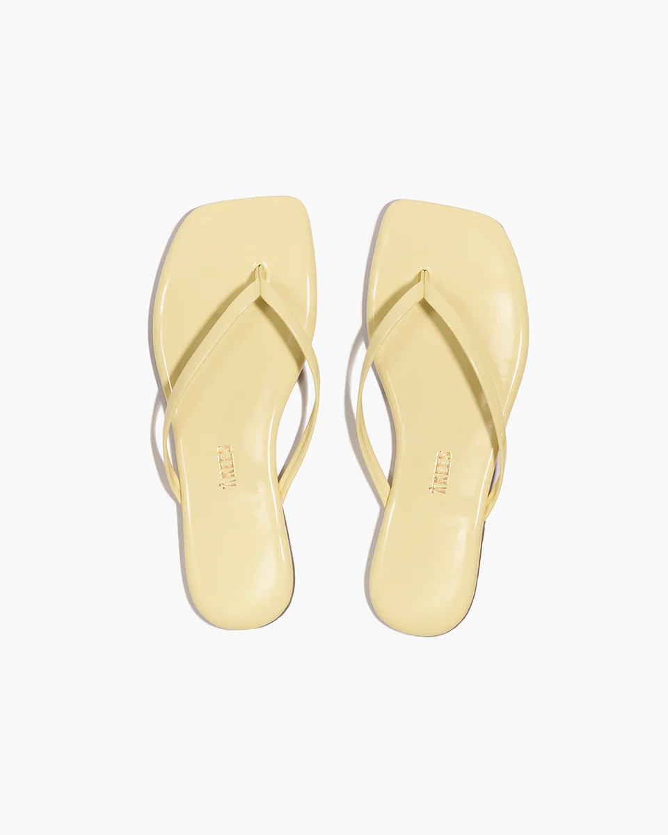Square Toe Lily in Lemon Meringue Gloss - our exclusive take on our most sought-after flip flop | TKEES