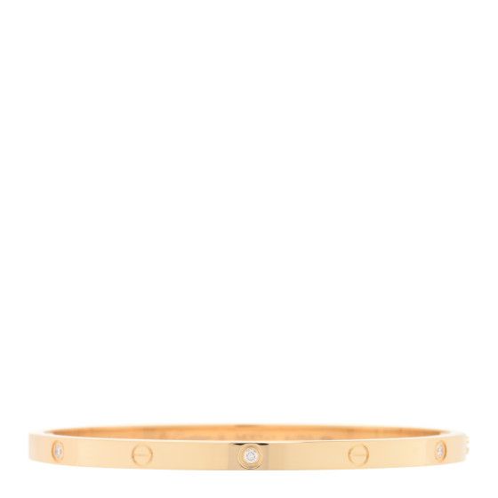 18K Yellow Gold 6 Diamond Small LOVE Bracelet 16 | FASHIONPHILE (US)
