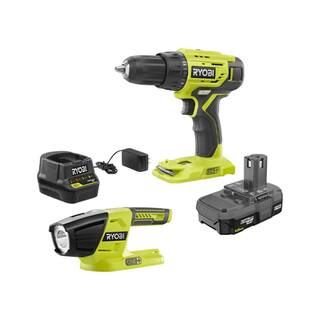 18-Volt Cordless ONE+ 1/2 in. Drill/Driver Kit with (1) 1.5 Ah Battery and Charger and LED Light | The Home Depot
