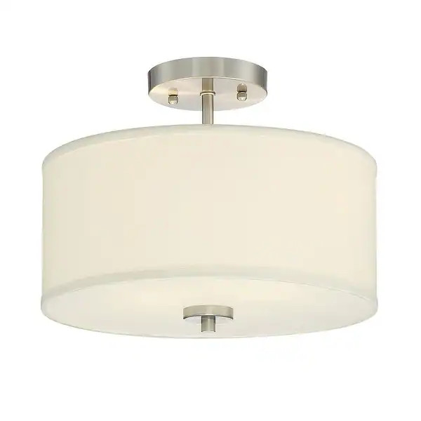 Trade Winds Cassie 2-Light Semi-Flush Ceiling Light - Natural Brass | Bed Bath & Beyond