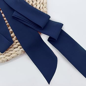 LJBFNN Womens Bow Tie, Ribbon Bow Tie for Women Girls Solid Color Self Ties for School Uniform T-... | Amazon (US)