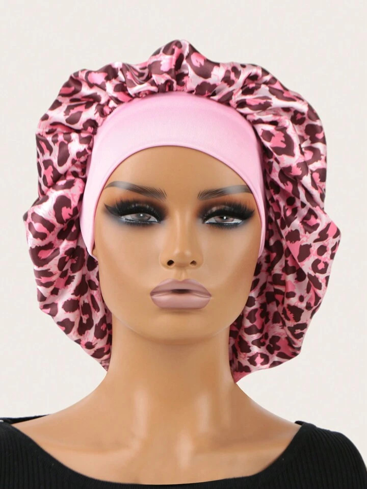 Leopard Print Hair Bonnet Silk Bonnet Satin Bonnet | SHEIN