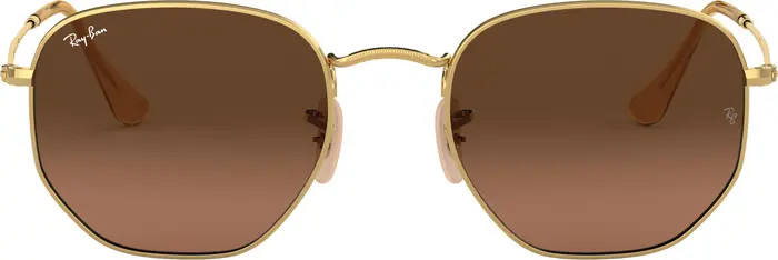 54mm Gradient Hexagonal Sunglasses | Nordstrom
