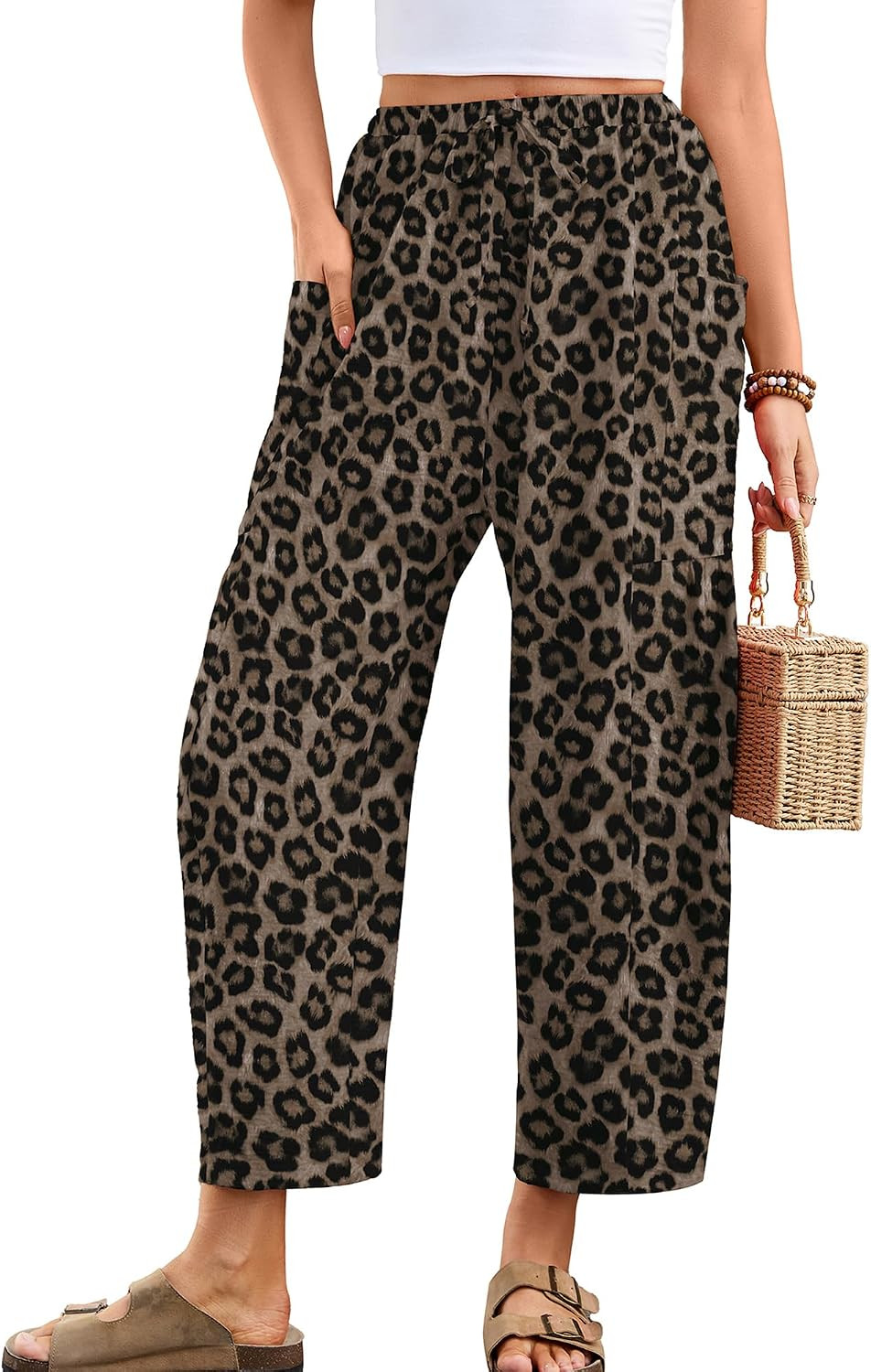 Heymoments Wide Leg Pants for Women Flowy Casual Trousers | Amazon (US)