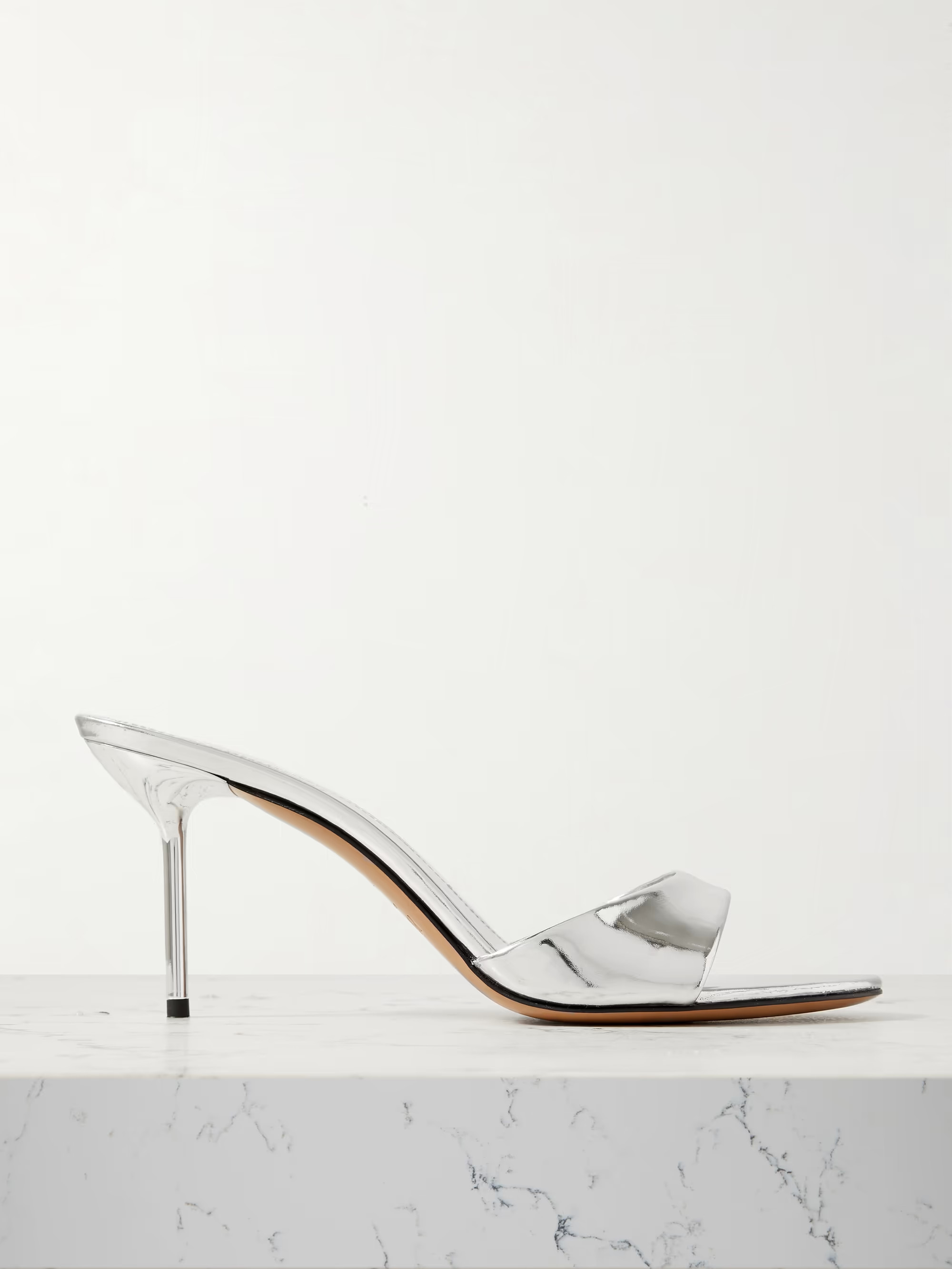 Lidia mirrored-leather sandals | NET-A-PORTER (US)