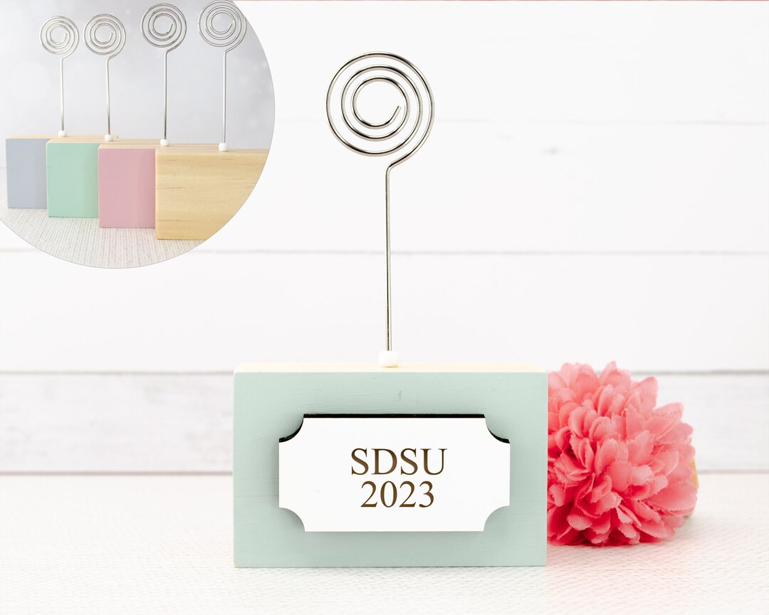 Class of 2023, Small Photo Holder, Desk Decor Picture Clip, Wooden Office Sign Accessory Gift for... | Etsy (US)