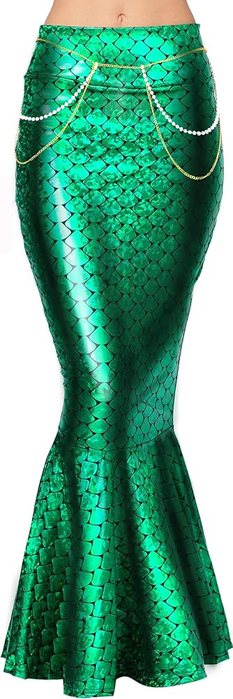 Spooktacular Creations Adult Metallic Hologram Shiny Mermaid Skirt Costume Role Play for Hallowee... | Amazon (US)