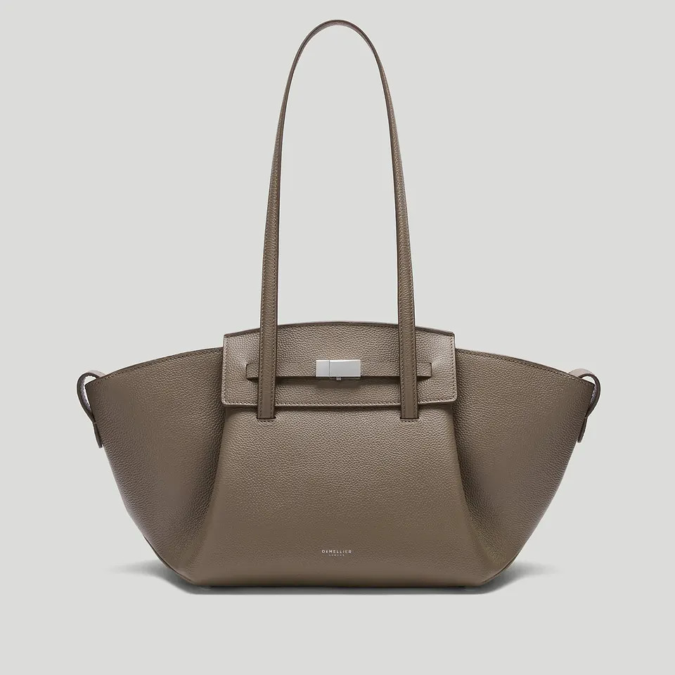 The Midi Brooklyn | Dark Taupe Small Grain | DeMellier | DeMellier