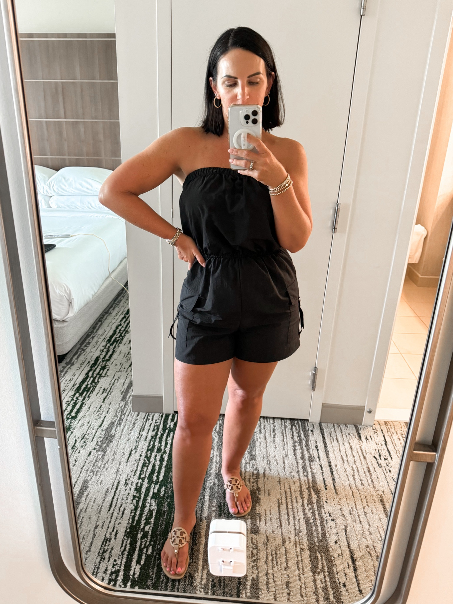 LBR…little black romper 🖤 Wearing a medium. Also comes in olive green  

#LTKOver40 #LTKStyleTip #LTKTravel