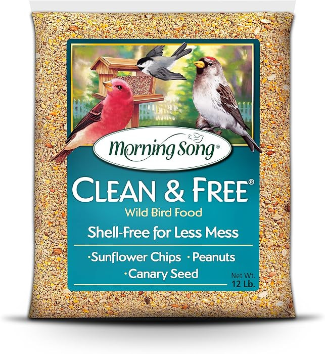 Morning Song Clean & Free No Mess Wild Bird Seed \u2013 12 lb. Shell-Free Bird Food Blend with Su... | Amazon (US)