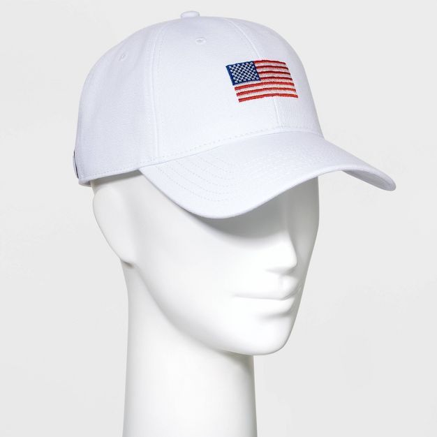 Women&#39;s American Flag Baseball Hat - White | Target
