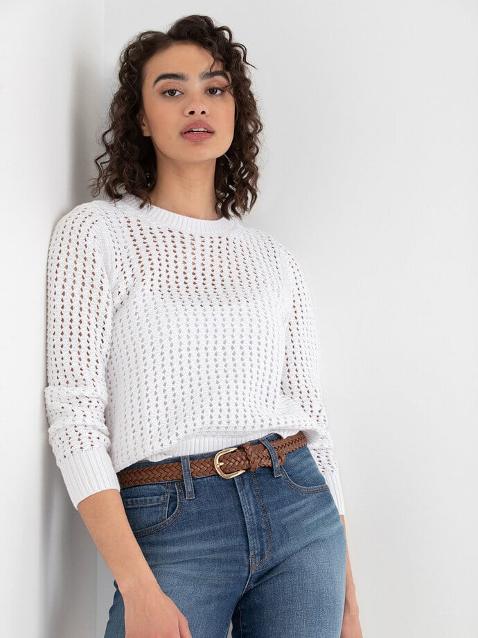 Long Sleeve Crochet Sweater | Ricki's