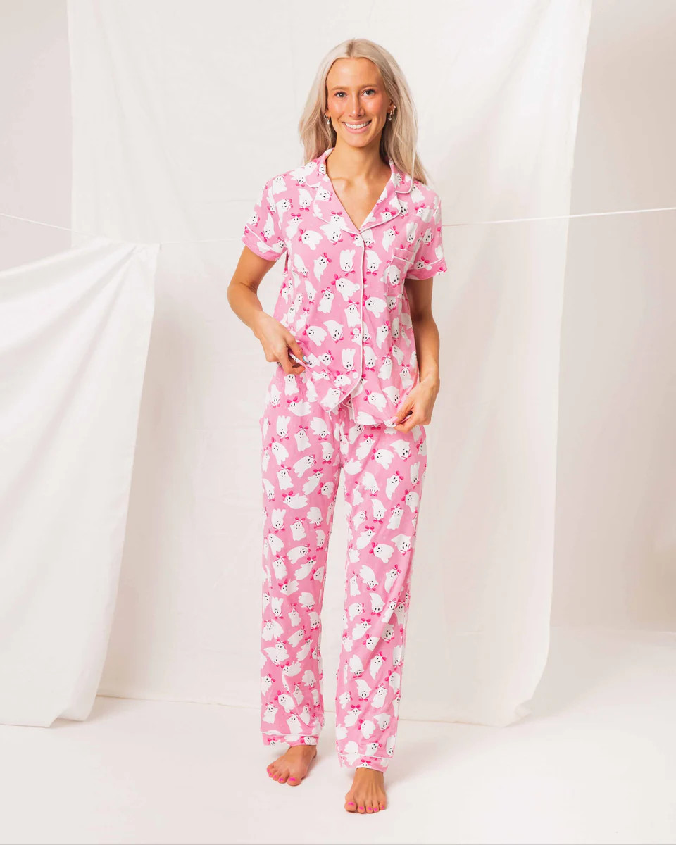 BOOsties Forever Short Sleeve Women's Collar Shirt & Pants Set | Bums & Roses