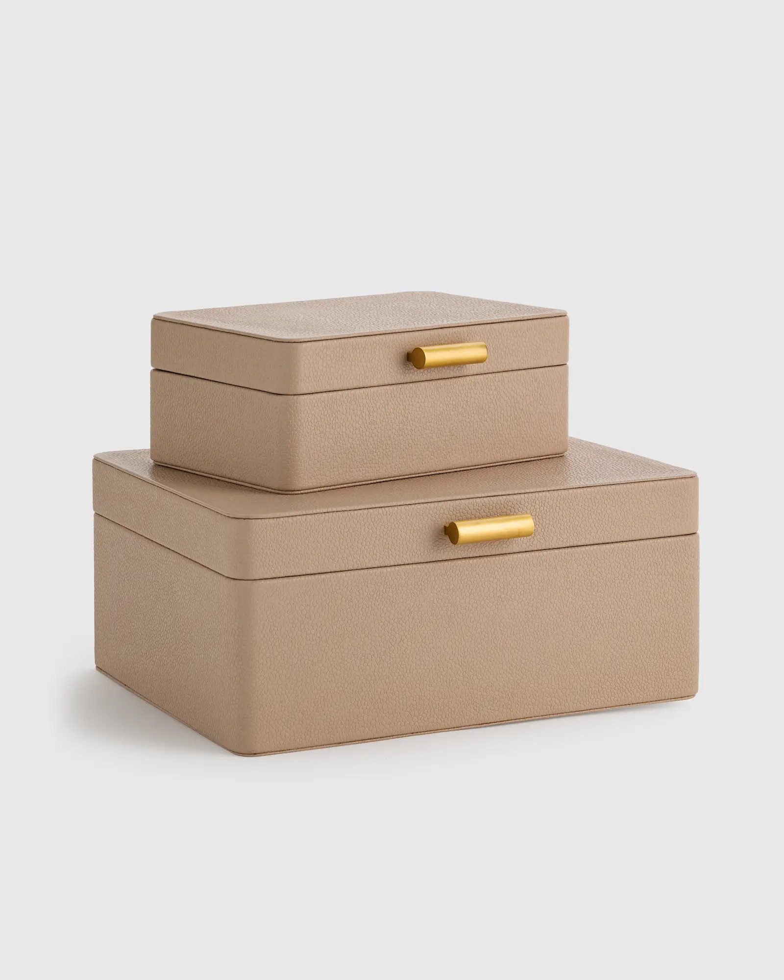 Shagreen Leather Decorative Boxes (Set of 2) | Quince
