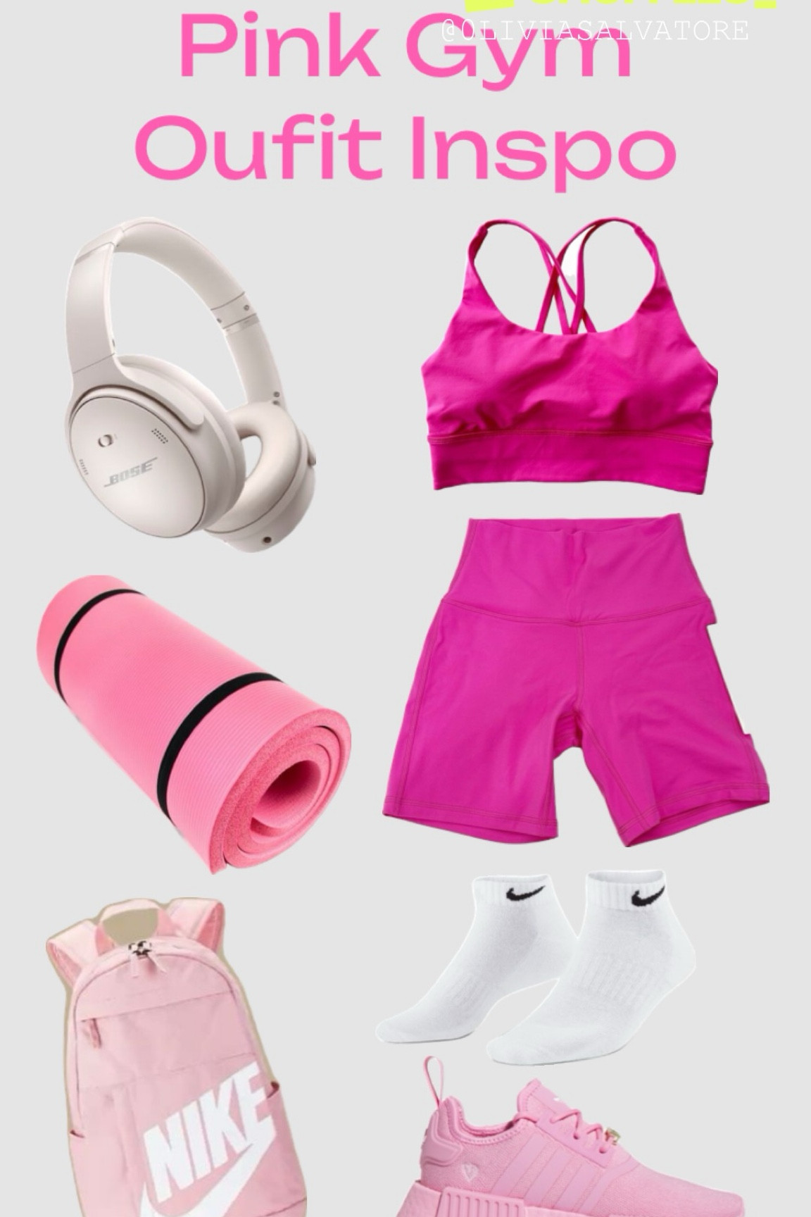 Gym outfit inspiration! I’ve been super into the pink look lately so here’s a fit idea for a super cute pink athleisure / yoga / Pilates / gym / exercise outfit in pink and white colors! 

#LTKfitness #LTKbeauty #LTKfindsunder100
