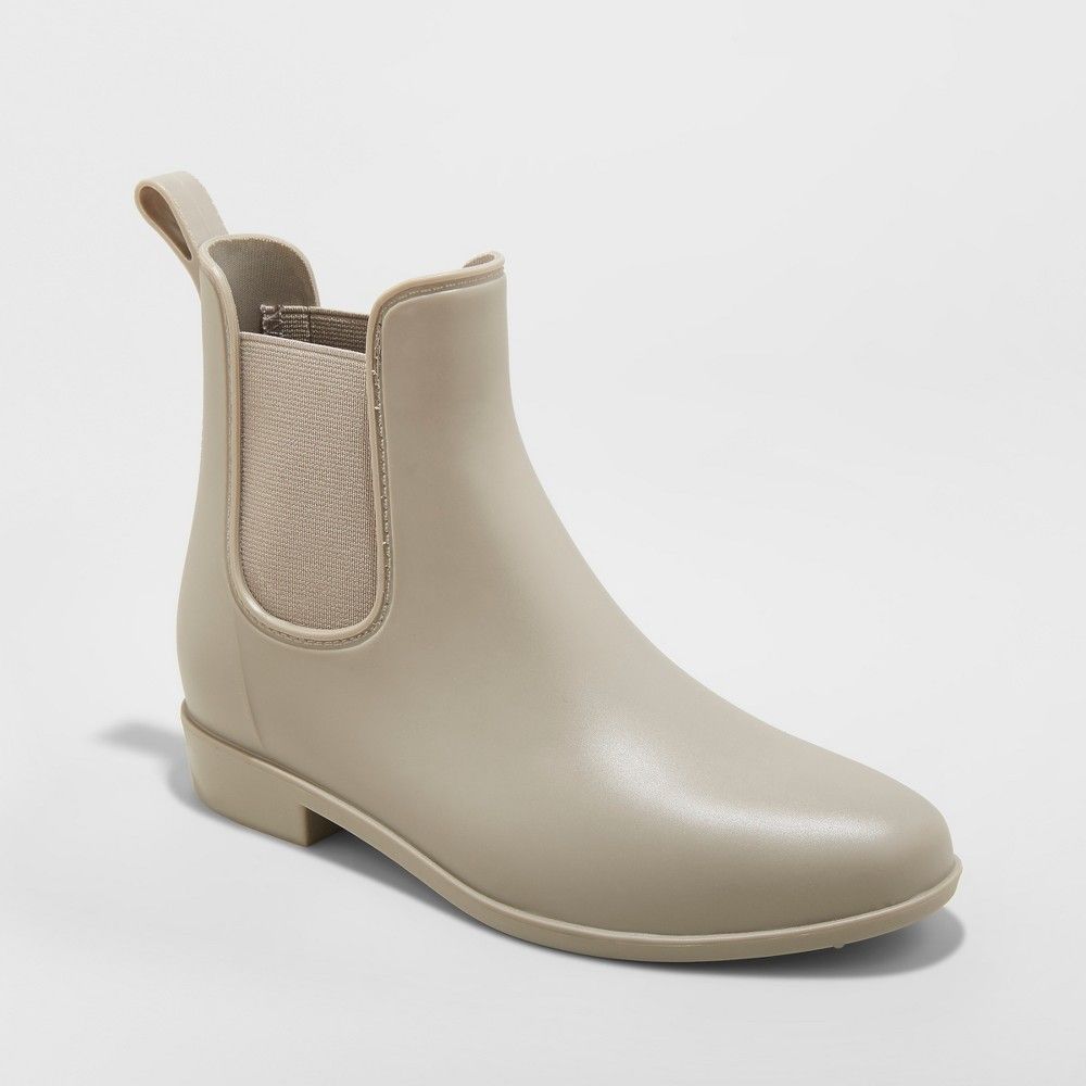 Women's Chelsea Rain Boots - A New Day Gray 7 | Target