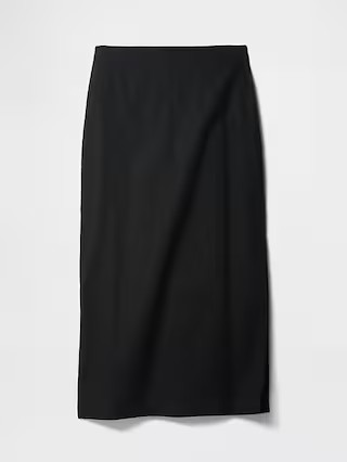 Linen-Blend Maxi Slip Skirt | Gap Factory