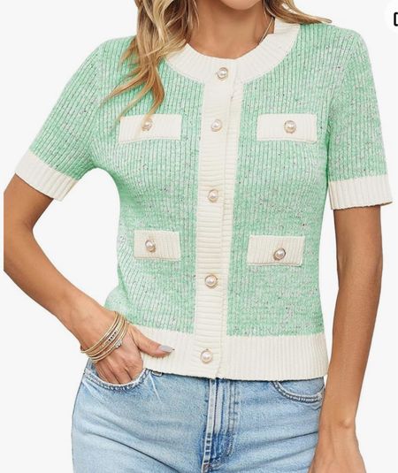 Short sleeve lady sweater, classic tops, tuckernuck style tops 

#LTKFindsUnder50 #LTKFindsUnder100 #LTKOver40