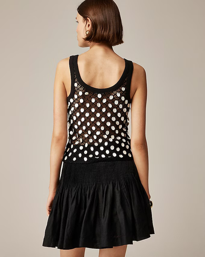 Crochet shell-embroidered tank top | J. Crew US