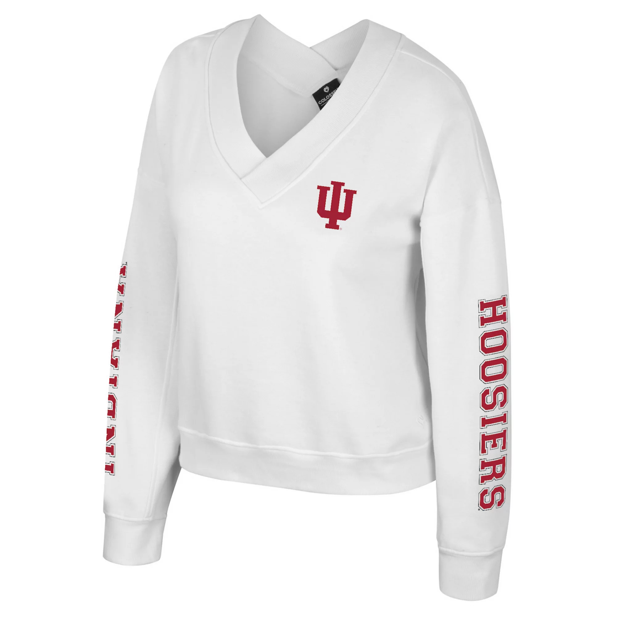 Women's Indiana Hoosiers Oh Crepe V-Neck Fleece Pullover | Kohl's