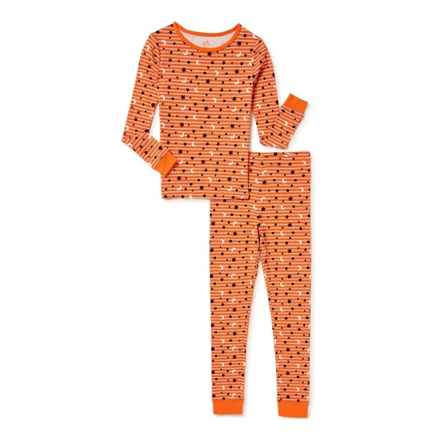 Girls Halloween Top and Pants Cotton Pajama Set, 2-Piece, Sizes 4-10 | Walmart (US)