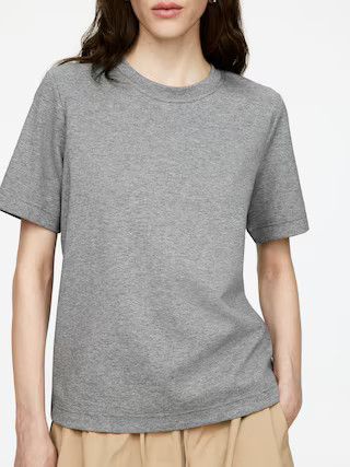 PEARL Heavyweight T-Shirt – Grey Melange – Women – ARKET GB | Arket UK